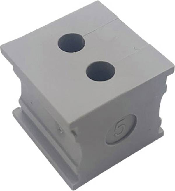 TRU COMPONENTS ELT 2/5 Passe-câbles fendu Ø max. des bornes 5 mm Elastomère gris 1 pc(s)