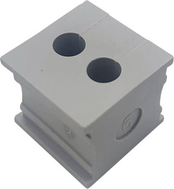 TRU COMPONENTS ELT 2/6 Passe-câbles fendu Ø max. des bornes 6 mm Elastomère gris 1 pc(s)