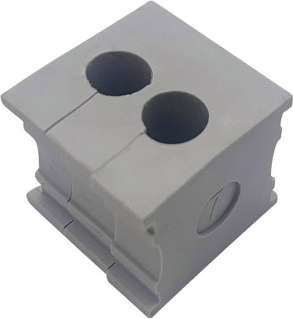 TRU COMPONENTS ELT 2/7 Passe-câbles fendu Ø max. des bornes 7 mm Elastomère gris 1 pc(s)