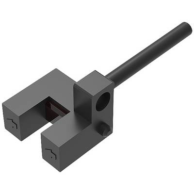 Un élément métallique noir en forme de L avec une longue tige, probablement un composant d'outil ou de machine.