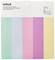 Un paquet de 'Cricut Smart Paper', montrant du carton autocollant coloré dans les teintes de vert menthe, rose, lilas, bleu et jaune.
