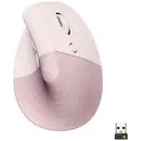 Logitech Lift Vertical Ergonomic Mouse Souris ergonomique Bluetooth, radio optique rose 6 Boutons 4000 dpi ergonomique
