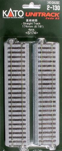 (H0) Kato Unitrack 2-130 Rail droit 174 mm 4 pc(s)