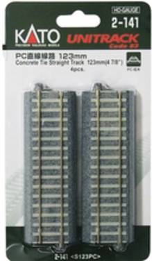 (H0) Kato Unitrack 2-141 Rail droit 123 mm 4 pc(s)