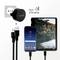 Chargeur et câble de LogiLink pour une charge rapide. Un smartphone et une tablette connectés sont représentés.