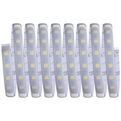 Dix bandes de LED disposées côte à côte, équipées de diodes jaunes dans un boîtier transparent, adaptées aux applications d'éclairage.