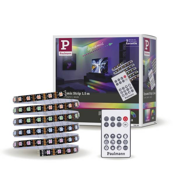 Paulmann 78886 Ruban LED (Base) avec connecteur mâle 1.5 m RVB 1 set