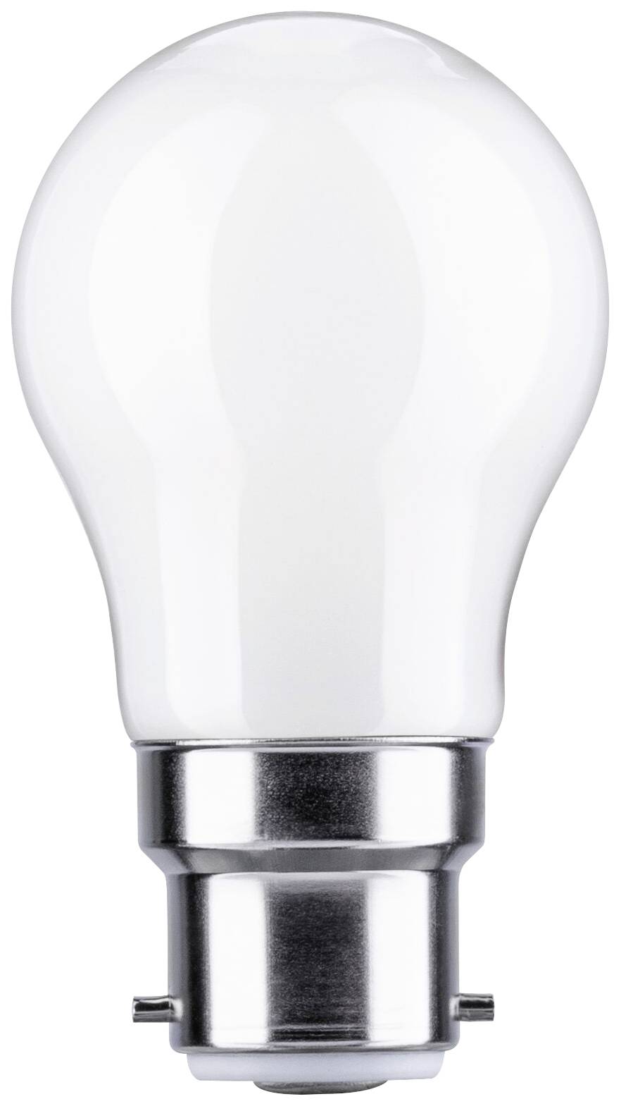 Une ampoule à douille métallique sur un fond blanc, représentant l'éclairage et l'efficacité énergétique.