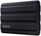 Disque dur externe Samsung dans un boîtier noir, conçu de manière compacte et robuste pour une mobilité et un stockage de données optimisés.