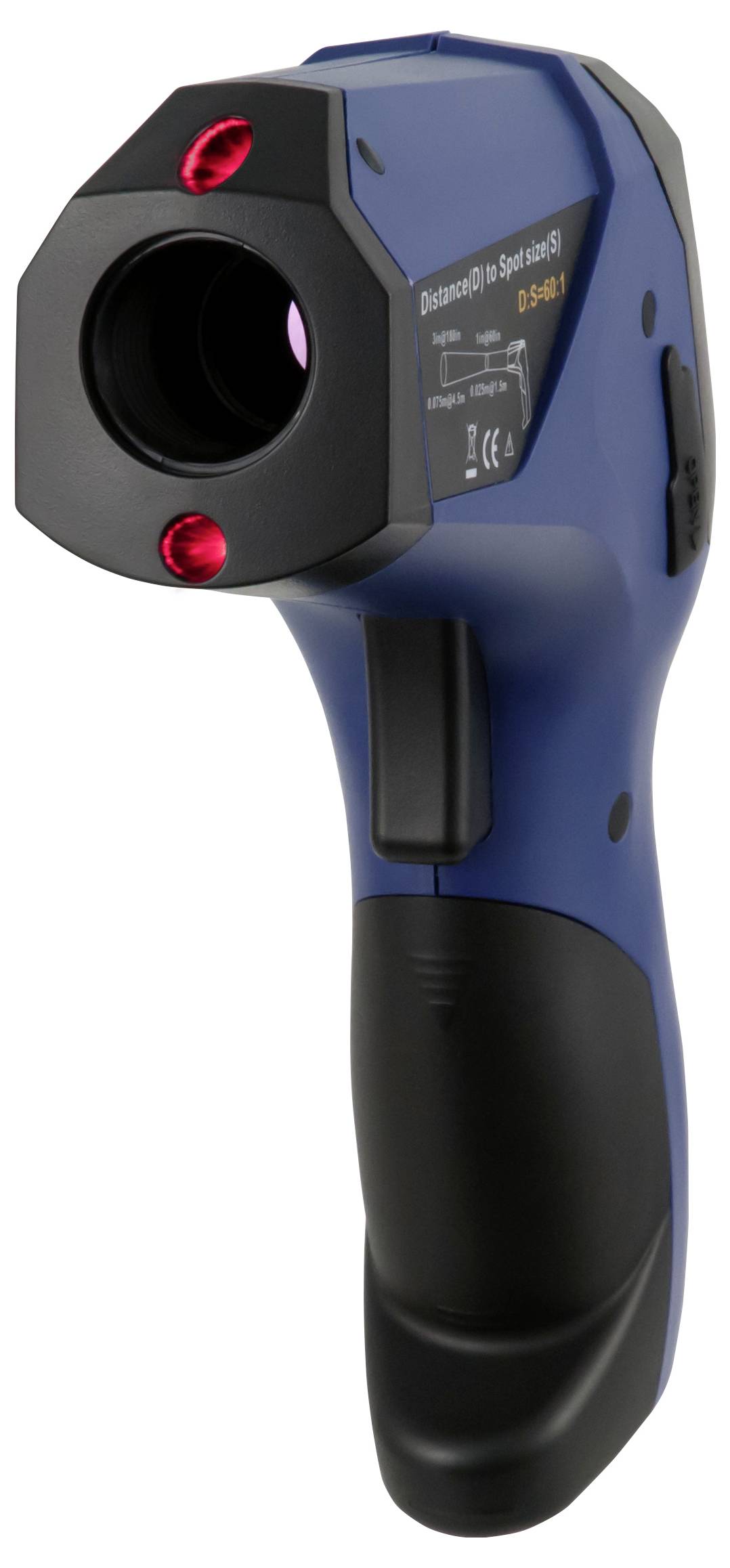 Pistolet thermomètre infrarouge portatif avec poignée détente et écran numérique pour mesurer la température à distance