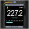 L'affichage de l'appareil indique une tension de '227.2 V~' en mode 'Auto Range' à l'heure actuelle '10:32'. Un symbole d'éclair est présent en haut à gauche, avec un graphique à barres en bas.