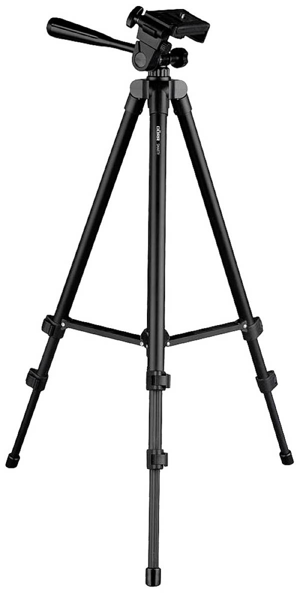 DÖRR Smarty Trépied 1/4 pouce Hauteur de travail=40.5 - 112 cm noir avec support pour smartphone, housse incluse