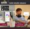 'Smik : Contrôler la lumière de manière intuitive'. Deux images : À gauche, une application sur smartphone avec une palette de couleurs. À droite, une personne avec une tablette parlant de la commande d'éclairage.