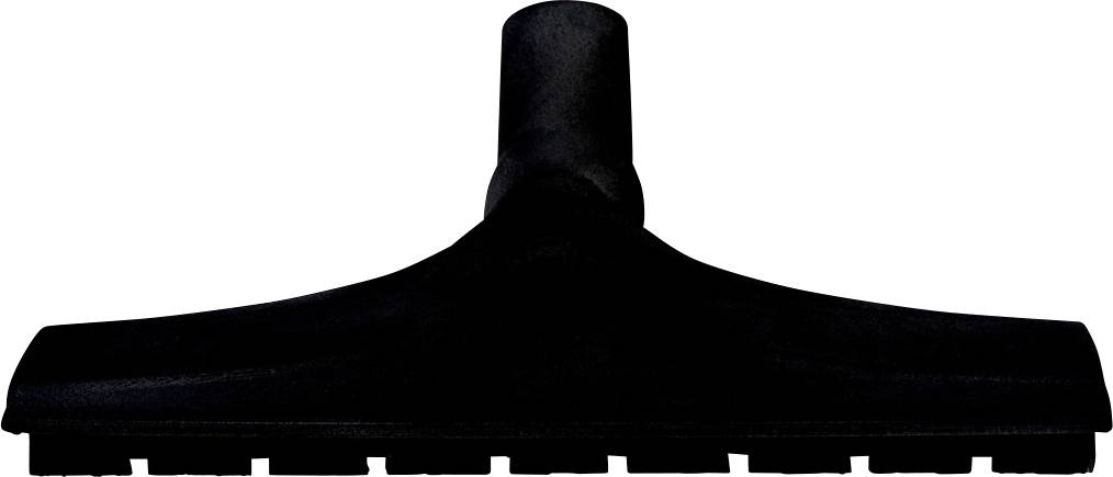 Embout de sol pour aspirateur noir avec une large tête plate et connexion de tuyau central sur fond blanc