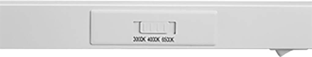 Un interrupteur blanc d'une multiprise avec les marquages « OFF », « RESET » et « ON ».