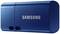 Disque dur externe Samsung en bleu, compact et portable. Adapté au stockage de données pour ordinateurs ou consoles.