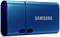 Disque dur externe Samsung en bleu, compact et portable.