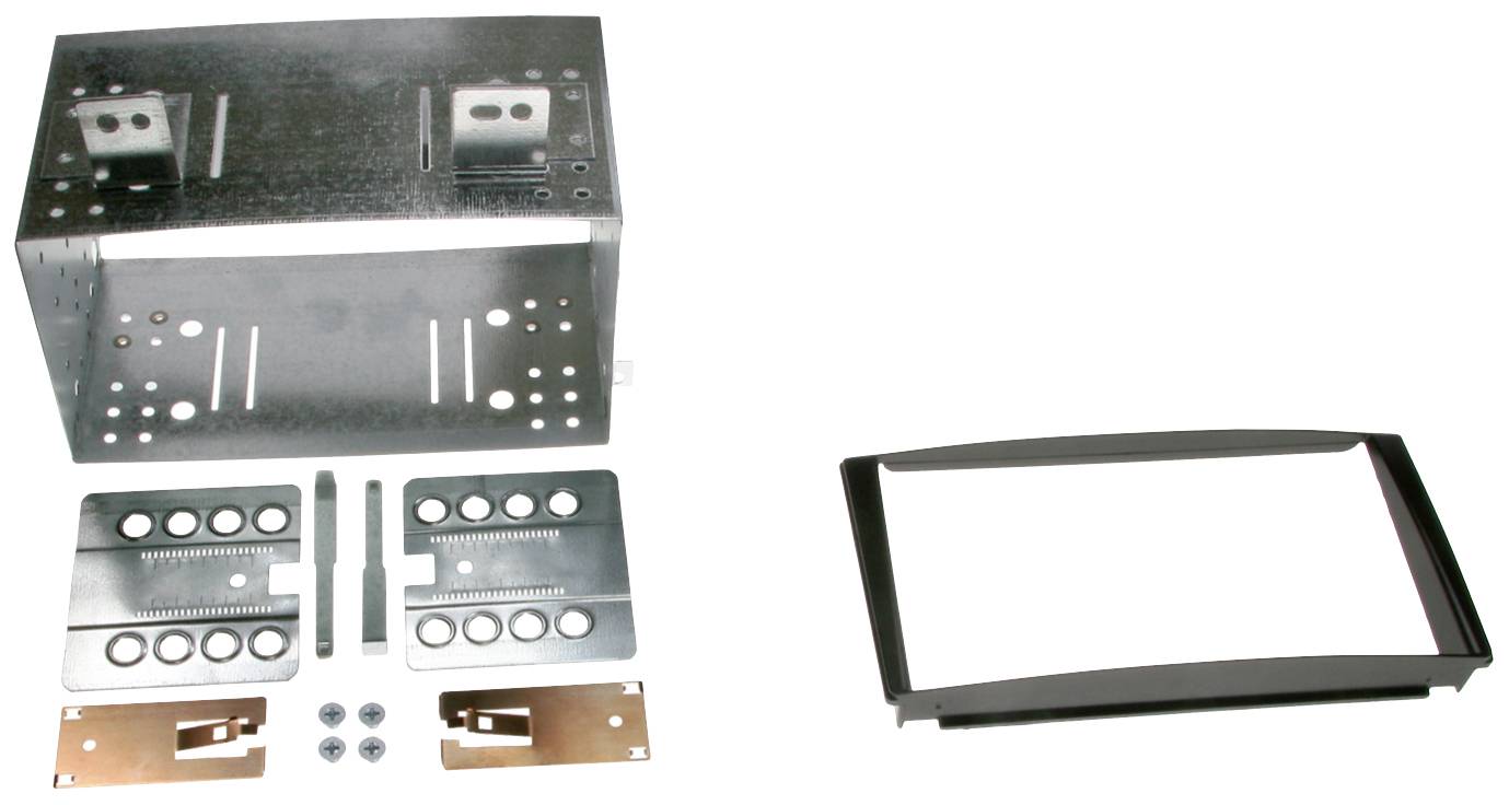 Façade Autoradio Double DIN ACV Pour Toyota Yaris P1 1999-2003 | Avec Bac De Rangement Noir