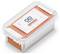 Boîtier étiqueté 'ARDUINO ENGINEERING KIT' avec des loquets blancs sécurisés, présentant un design en grille et un logo sur un fond orange.