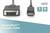 Câble adaptateur DisplayPort avec connecteurs DVI et DisplayPort, adapté pour Full HD 1080p, avec symbole 'Plug & Play' et marque 'DIGITUS'.