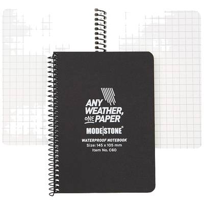 Modestone Bloc-notes 145x105 schwarz 30 Bl C603 utilisable des deux côtés noir, blanc 145 x 105 mm quadrillé Nombre de p