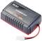 Chargeur de batterie 'Reely V-Charge ECO NiMH 3800' avec un boîtier noir, des accents rouges et un câble de connexion blanc.