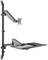 Support pour moniteur et ordinateur portable : Support métallique réglable en hauteur et inclinable, offrant une configuration de poste de travail flexible.