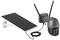 Caméra de surveillance avec panneau solaire et antennes pour connexion sans fil.