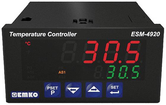 Emko ESM-4920 2 points, P, PI, PD, PID Régulateur de température Pt100 -200 à +1700 °C Relais 5 A (L x l x H) 84 x 48 x 96 mm