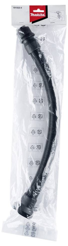 Un tuyau noir dans un emballage transparent avec le logo rouge et l'inscription 'Makita' en haut.