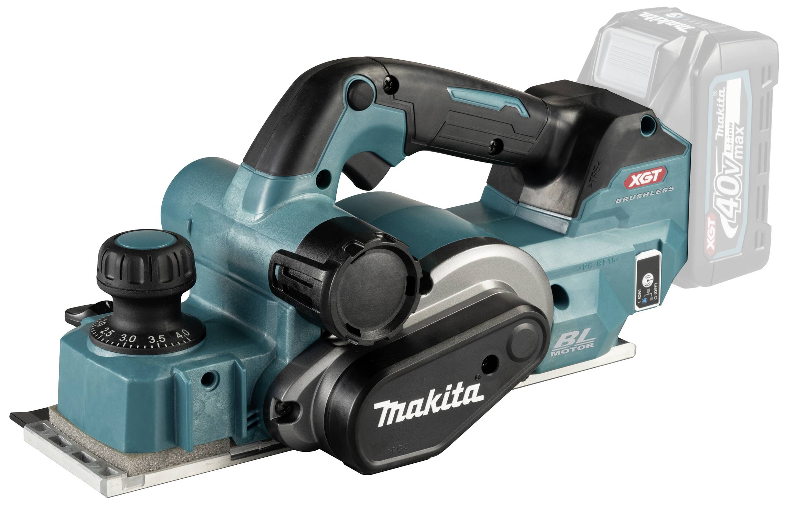 Makita KP001GZ Rabot sans fil sans batterie, sans chargeur Largeur rabot: 82 mm Épaisseur de feuillure (max.): 50 mm