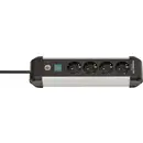 Bloc multiprise avec interrupteur Brennenstuhl 1391030400 argent, noir contact de protection 1 pc(s)