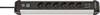 Bloc multiprise avec interrupteur Brennenstuhl 1391030610 argent, noir contact de protection 1 pc(s)