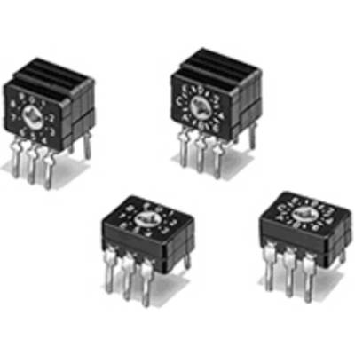 Quatre circuits intégrés noirs avec plusieurs broches métalliques pour la connexion électrique sur un fond blanc.