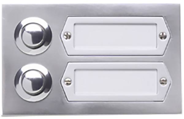 Grothe 55532 Bouton de sonnette avec porte-nom aluminium (anodisé)