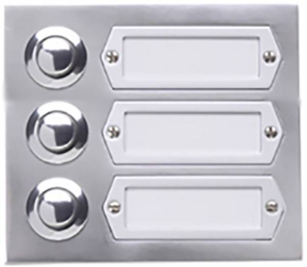 Grothe 55533 Bouton de sonnette avec porte-nom aluminium (anodisé)