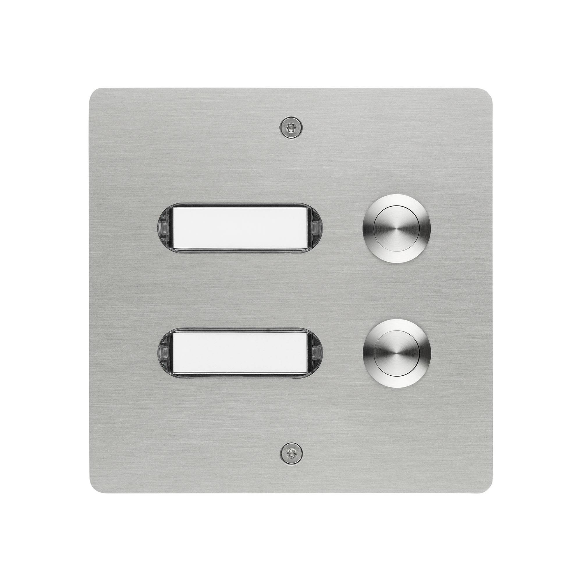 Grothe 55402 Bouton de sonnette avec porte-nom acier inoxydable V2A