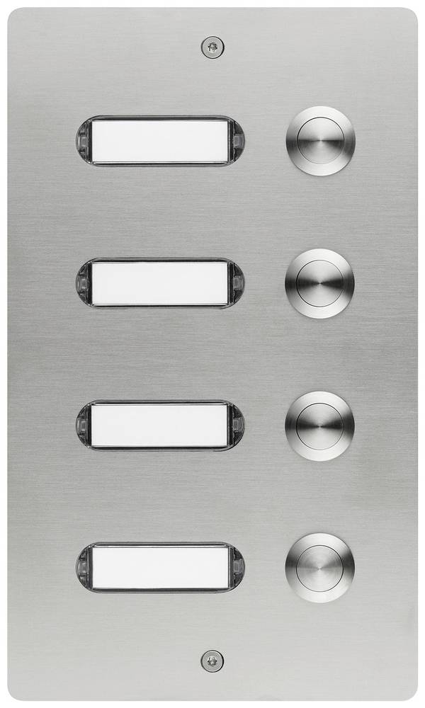 Grothe 55404 Bouton de sonnette avec porte-nom  acier inoxydable V2A