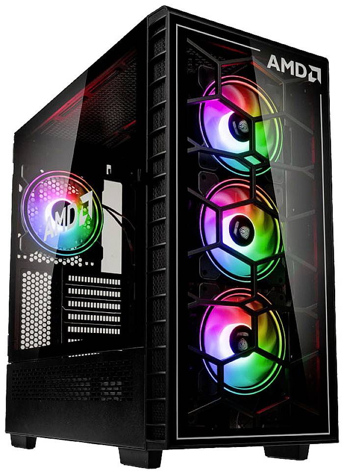 Kolink Observatory Y AMD SE ARGB, Midi Tower, PC, Noir, Transparent, ATX, EATX, ITX, micro ATX, Plastique, Acier, Verre-0