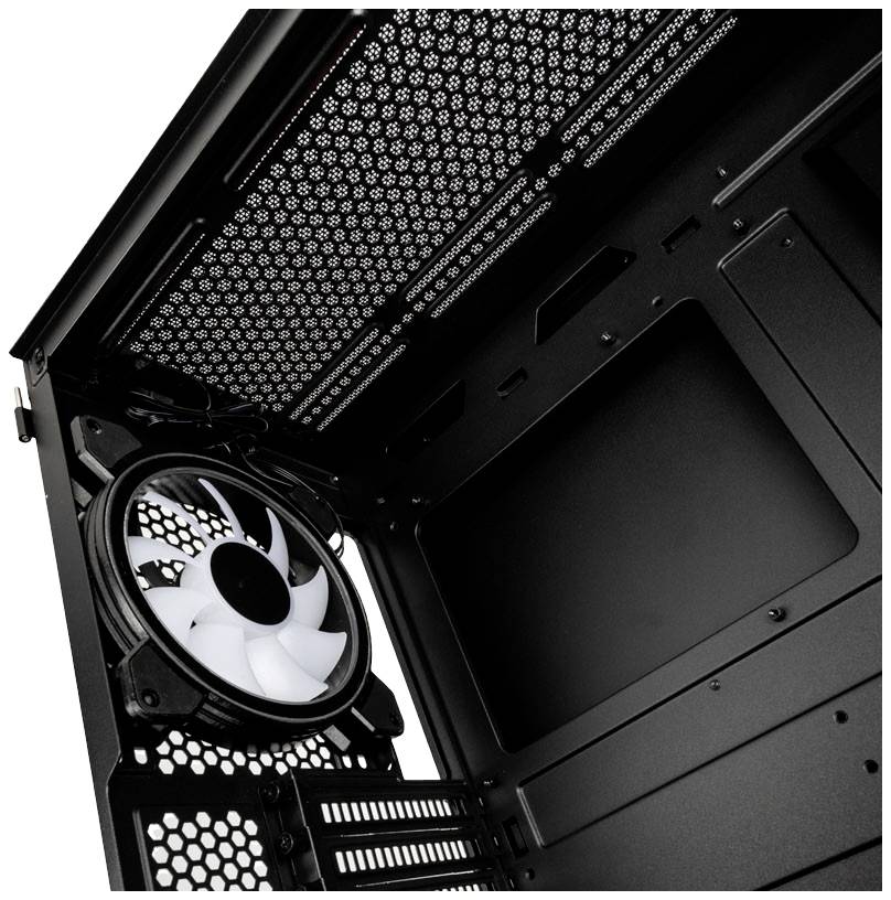 Kolink Observatory Y AMD SE ARGB, Midi Tower, PC, Noir, Transparent, ATX, EATX, ITX, micro ATX, Plastique, Acier, Verre-7