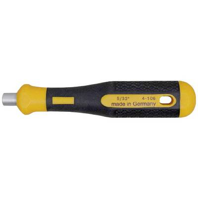 Tournevis à poignée jaune et noire, taille 5/32", numéro de modèle 4-106, marquage : made in Germany.