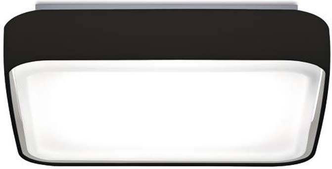 Un élément de design rectangulaire et épuré, avec une bande noire en haut et une grande surface blanche en dessous.