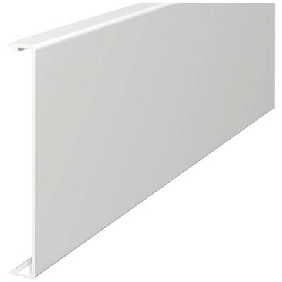 Plinthe rectangulaire blanche en plastique, représentée dans une perspective légèrement inclinée.