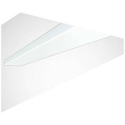 Un simple avion en papier blanc plane en diagonale au-dessus d'un fond gris.