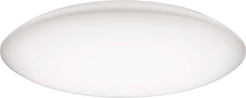 Un luminaire de plafond blanc et ovale au design épuré, parfaitement adapté aux espaces intérieurs modernes.