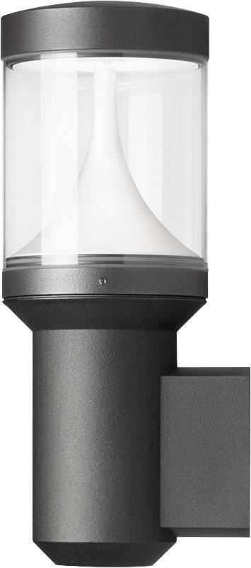 Un luminaire moderne avec un abat-jour en verre et un cadre en métal noir. La structure épurée souligne un design minimaliste.