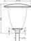 Dessin technique d'un lampadaire avec dimensions : hauteur totale 606 mm, diamètre du diffuseur 570 mm, hauteur du socle 85 mm, diamètre du tube 76 mm.