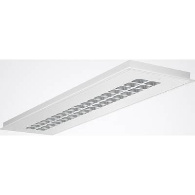 Plafonnier blanc avec ouvertures en grille, design moderne, adapté aux espaces de bureaux ou résidentiels.