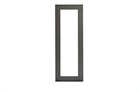 Un miroir rectangulaire au cadre sombre et au design épuré, adapté à la décoration intérieure ou comme objet fonctionnel pour la maison.