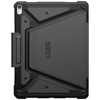 Boîtier de tablette noir, robuste, au design structuré avec support de stylet intégré, adapté aux iPads.